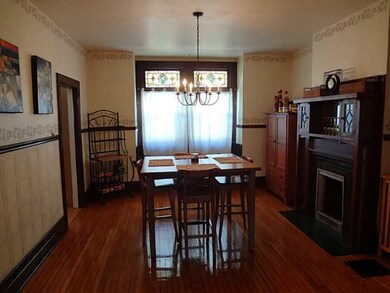 Dining Room. Pocket doors separate the living room