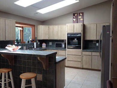 Kitchen with sky lights