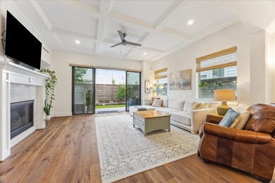 Bright and inviting, the spacious family room feat