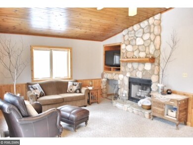 Gorgeous stone fireplace!