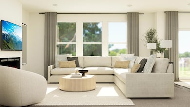 Rendering of NEW Berkley plan! Notice the stunning natural light pouring into this spacious family room! (Virtual rendering of home, finishes will vary)