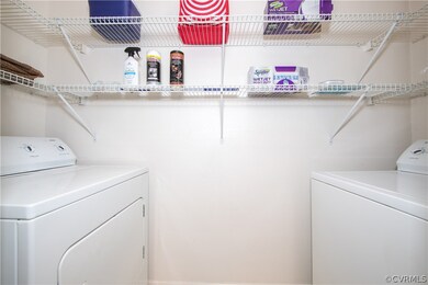 laundry closet behind kitchen