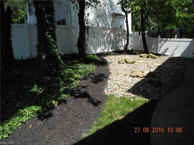 A view of the rock garden from the back yard.