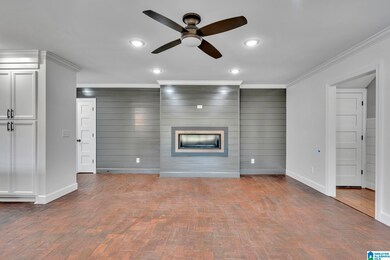 Kitchen is open to den area