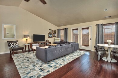 The open floorplan in the public areas is paired t