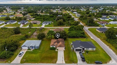 Aerial view of residential area