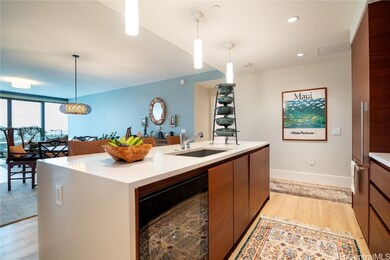 Island with Stainless Sink, Integrated Dishwasher