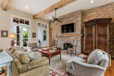 Family Room Anchored by Charming 