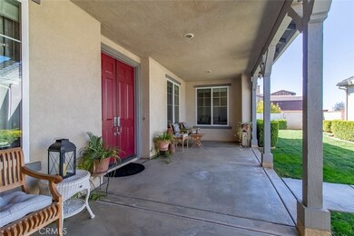 Large sitting porch with recess lighting.