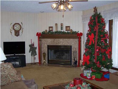Beautiful Fireplace w/marble surround in the livin