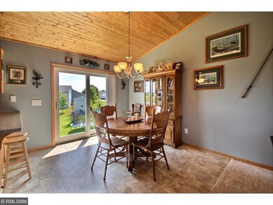 The large sliding glass doors in the dining room o