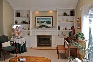 Vaulted ceiling in the formal living room, with ga