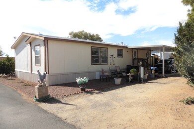 Patio on north side of home