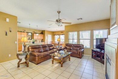 Family room adjacent to kitchen