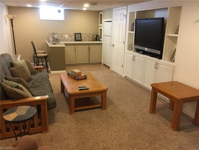 Finished Rec Room with bar and built-ins.