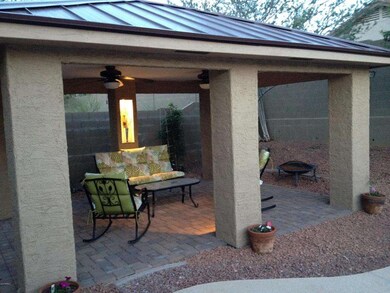 Coveered patio-evening