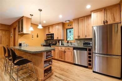Kitchen with stainless steel appliances, a kitchen