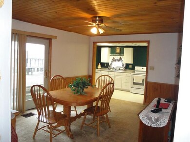 Dining area with easy access to the large deck