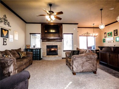 OPEN LIVING W/ BEAUTIFUL FIREPLACE