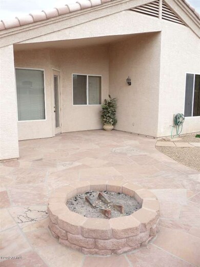 Covered flagstone patio