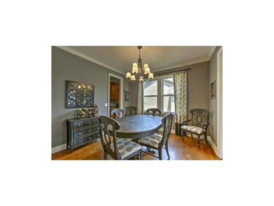 semi-formal dining room, open to hall and office, 