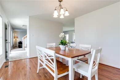 Dining room opens to kitchen