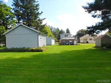 Backyard. Looking from the back yard garden to the