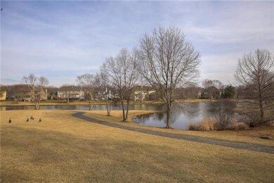 View from the house- lake with fountain in the spr