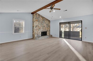Spacious open-concept living room.