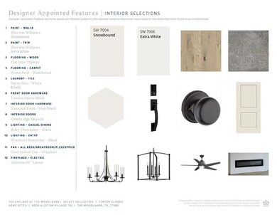 Designer appointed features 
