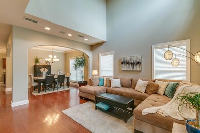 At the front of the home is a formal living and dining area.