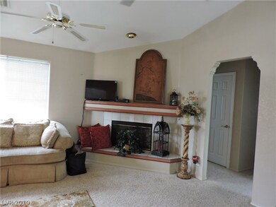 Living room fireplace area