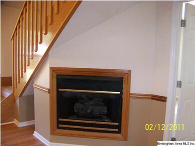 Fireplace in great room.  Great room has cathedral