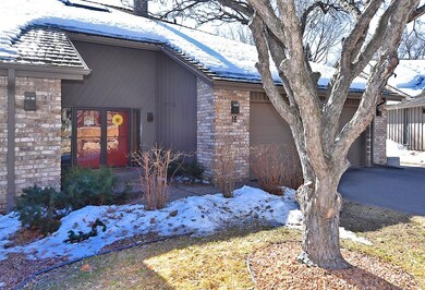 Another seasonal view of the front entry