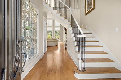 Upon entering the home you are greeted by a grand