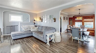 Living room with vinyl flooring
