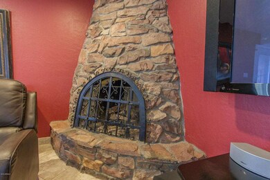 7) WOOD FIREPLACE
