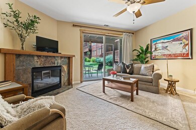 Gas fireplace, oversized sliding glass door openin