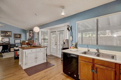 Kitchen/french doors to patio