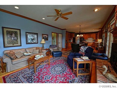 Family Room Family room with woodburning fireplace