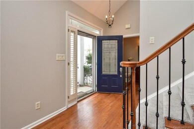 Entryway with storm door.