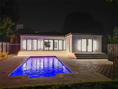 At night