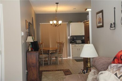 View from living room into dining area