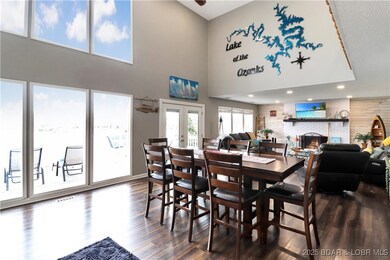 Spacious open floor plan with vaulted ceilings and