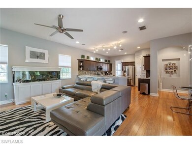 Kitchen opens to family room