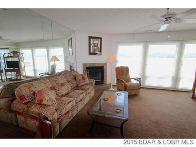 Corner fireplace in great room