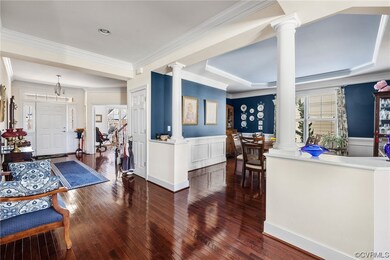 View from foyer into the formal dining room.