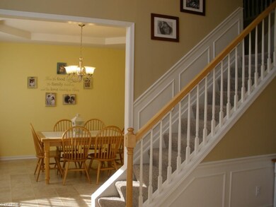 A view from the entry to the formal dining room