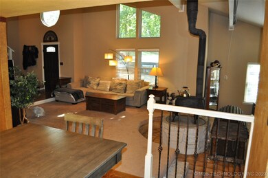 Another view of the entry and family room from the