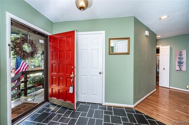 Foyer with slate floor